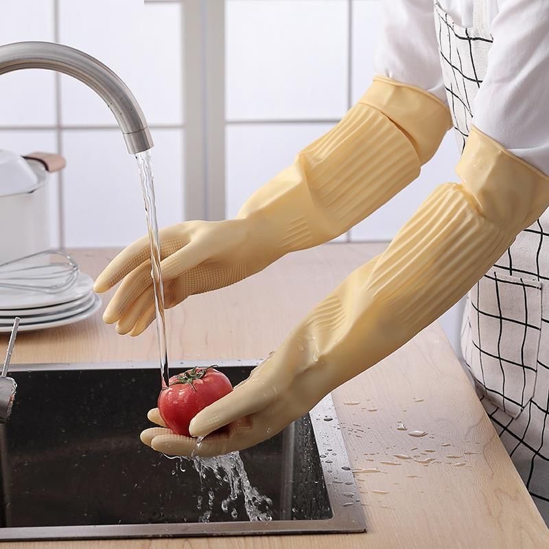 قفازات طويلة قابلة لإعادة الاس - مراجعة Dish Glove Rubber وسعره