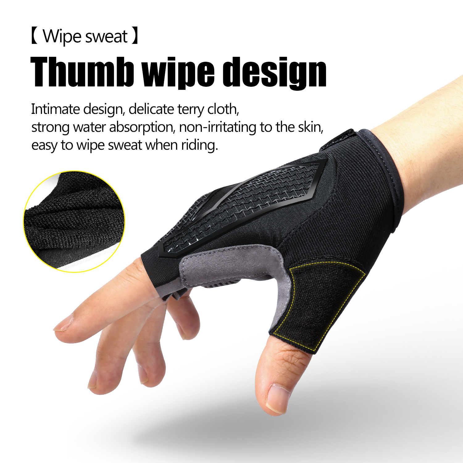 قفازات ركوب الدراجات بنصف إصبع - مراجعة Cycling Glove Padded وسعره