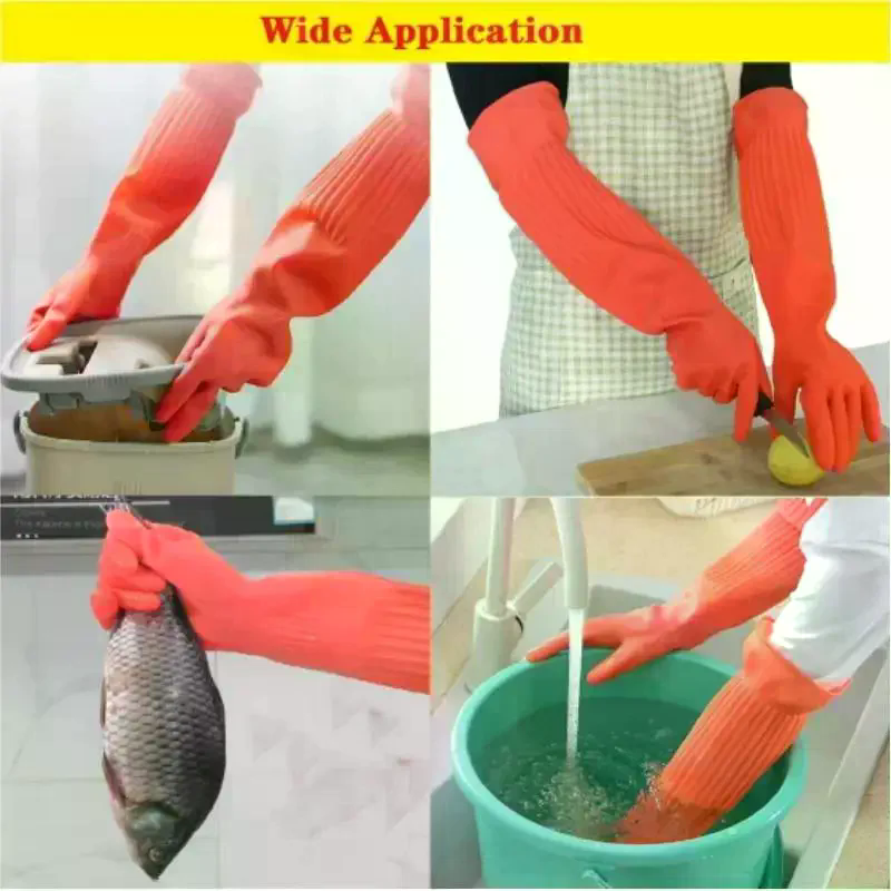 قفازات طويلة قابلة لإعادة الاس - مراجعة Dish Glove Rubber وسعره