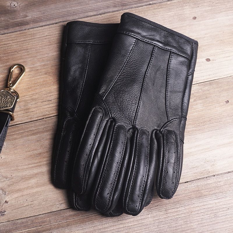 زوج من قفازات ركوب الدراجات وا - مراجعة Leather Driving Glove وسعره