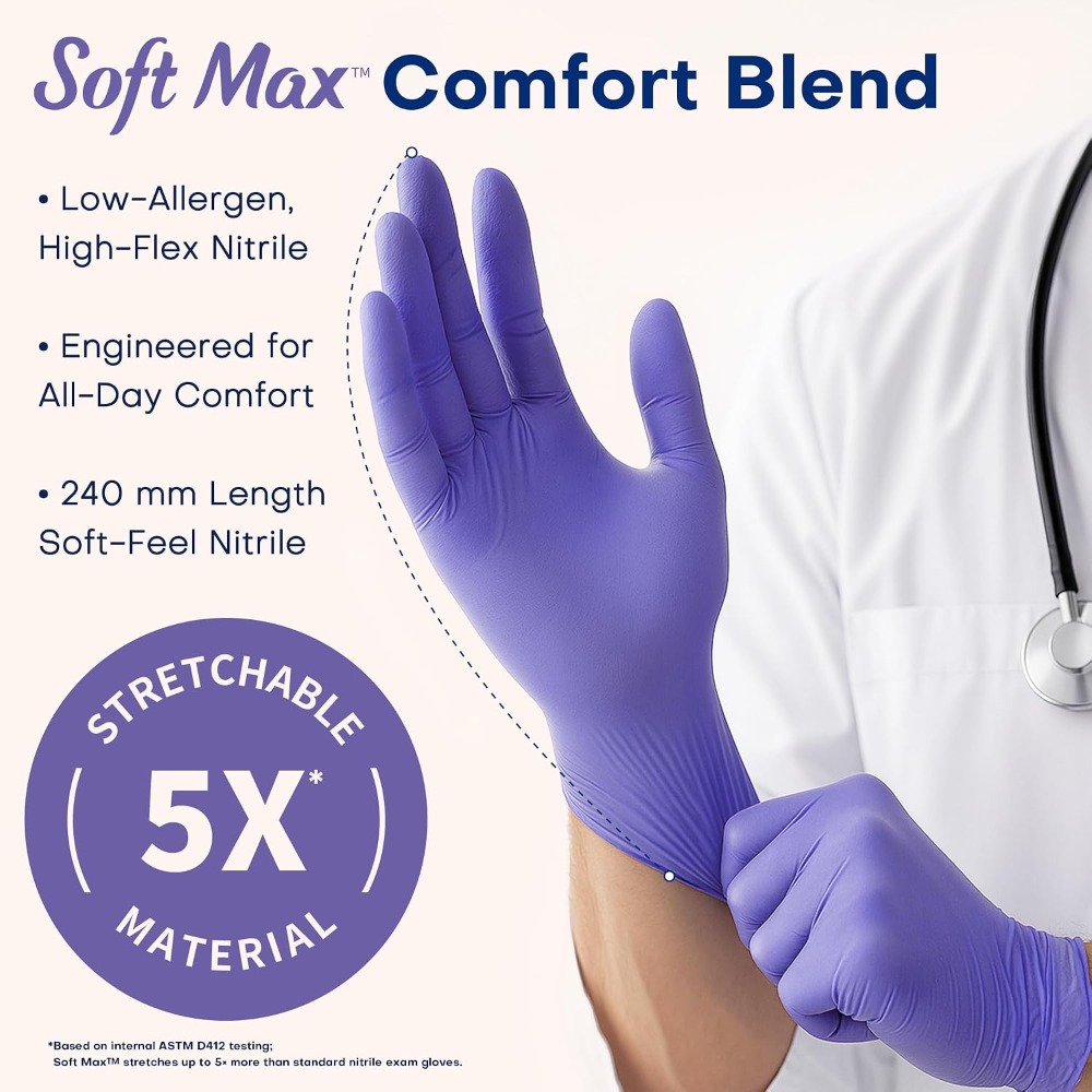 قفازات طبية من النتريل للاستخد - مراجعة Exam Glove Nitrile وسعره