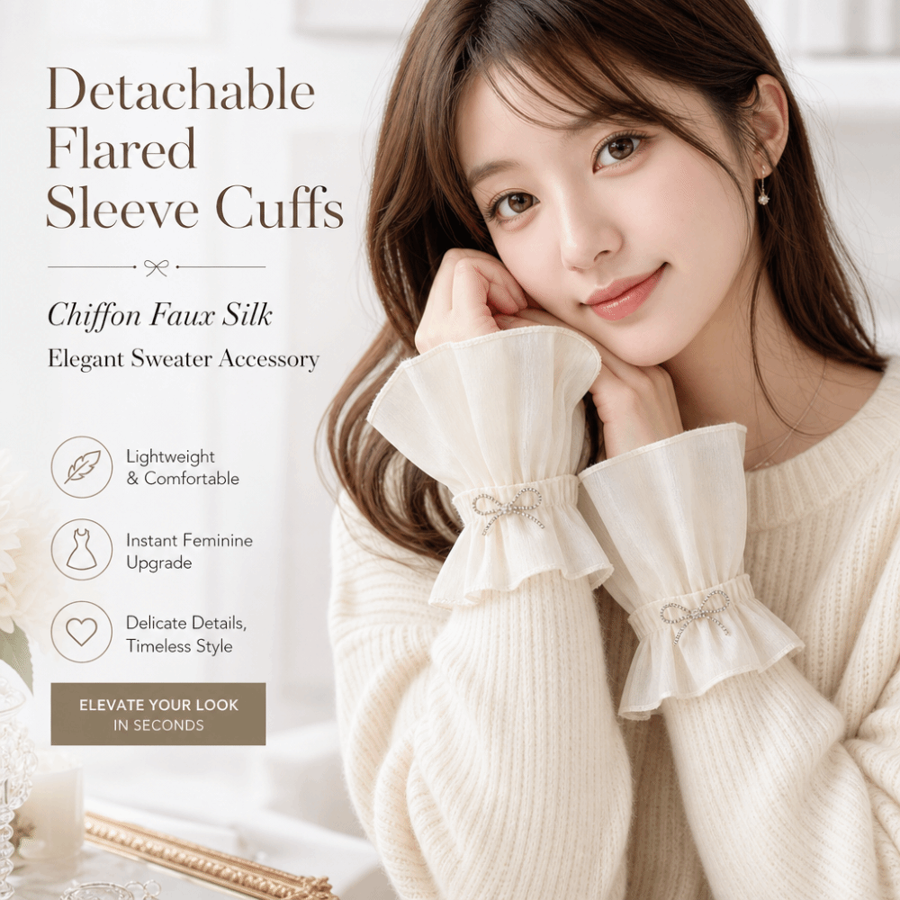 أكمام شيفون مكشكشة قابلة للفصل - مراجعة Fingerless Glove Knit وسعره