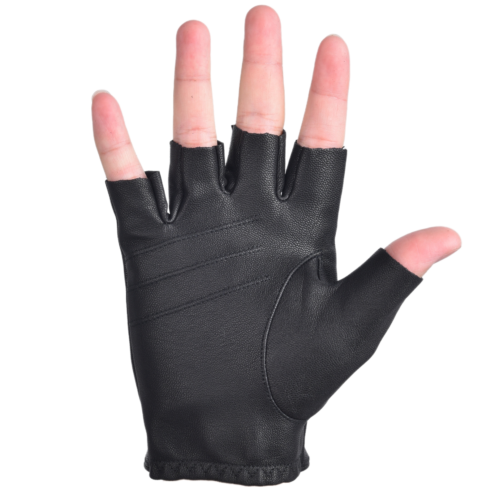 قفازات رجالي بدون أصابع نصف اص - مراجعة Leather Driving Glove وسعره