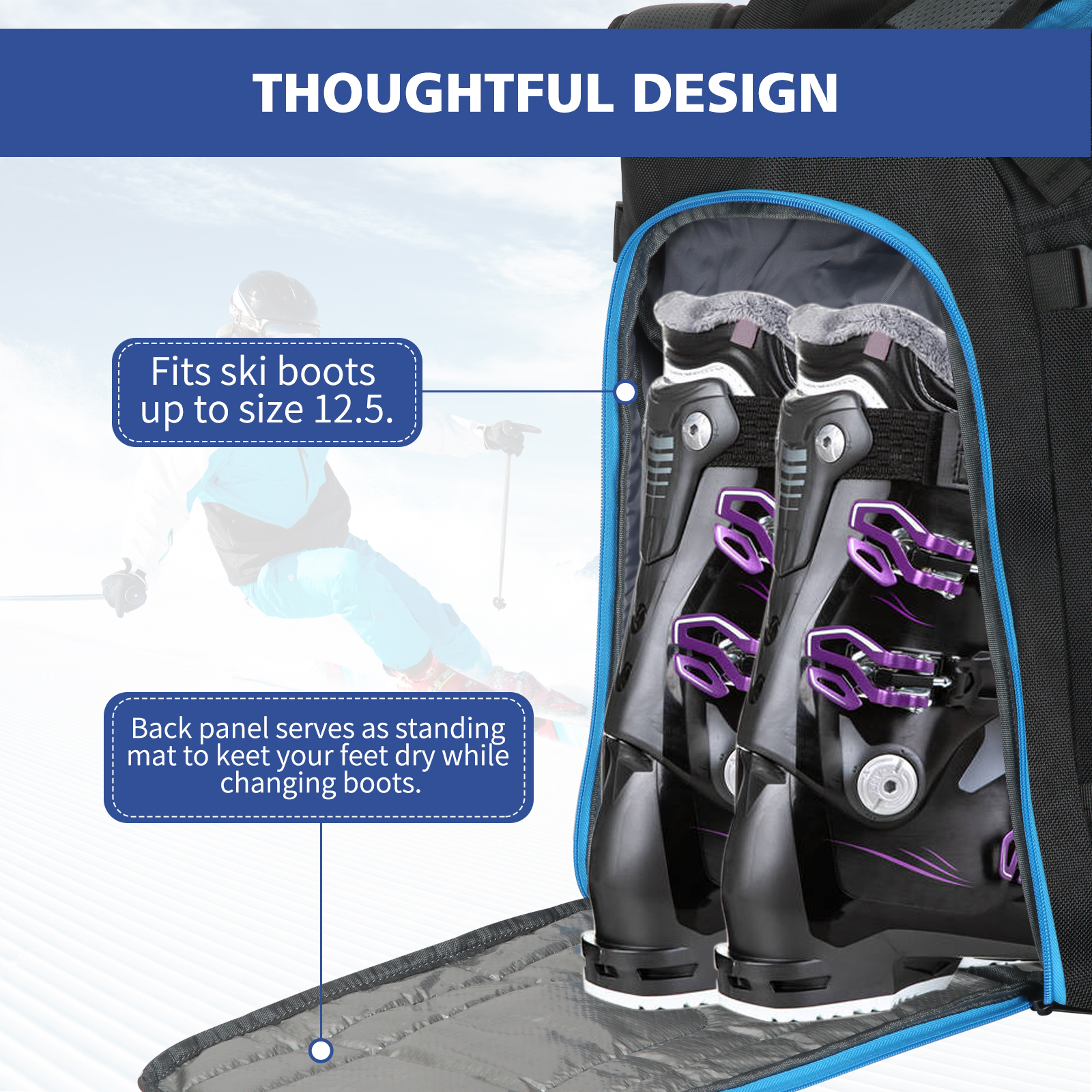 حقيبة ظهر كبيرة السعة لأحذية ا - مراجعة Ski Glove Waterproof وسعره